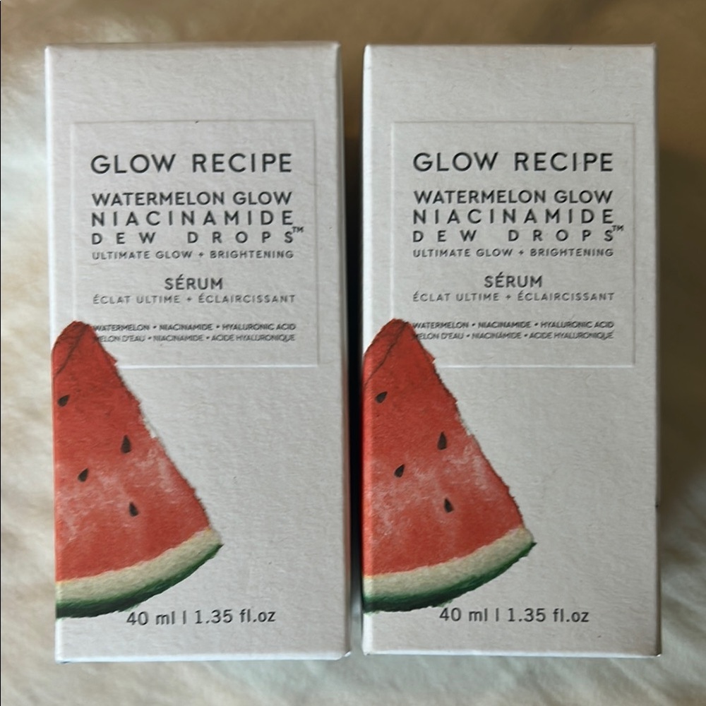 Two brand new Glow Recipe watermelon Glow serum